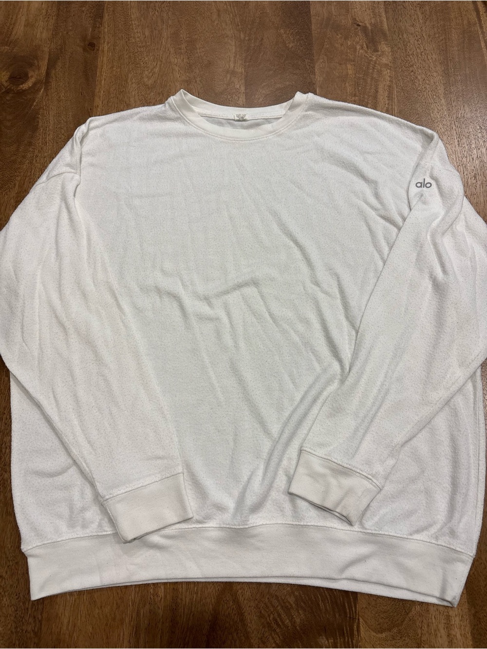 Alo White Crewneck Sweater